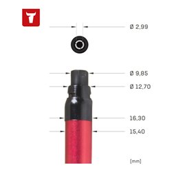 STIER Mikro-Stabschleifer MSS-56 Länge 140 mm