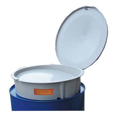 CEMO GFK-Einfülltrichter + Klappdeckel für 200 Liter Fässer