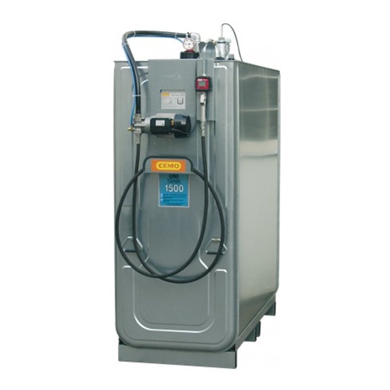 CEMO Schmierstoff-Kompaktanlage ECO elektrisch für Frischöl 1500 Liter + 4m Schlauch