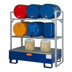 CEMO Erweiterungseinheit für Fassregal Typ 540 + Stahl-Auffangwanne SW 2