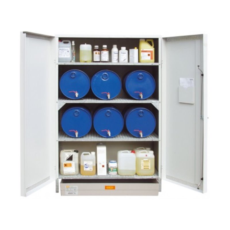 CEMO Umweltschrank 13/20 + GFK-Auffangwanne 150 Liter