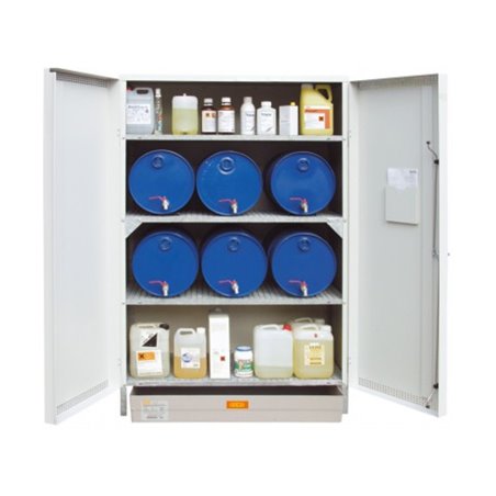 CEMO Umweltschrank 13/20 + GFK-Auffangwanne 150 Liter