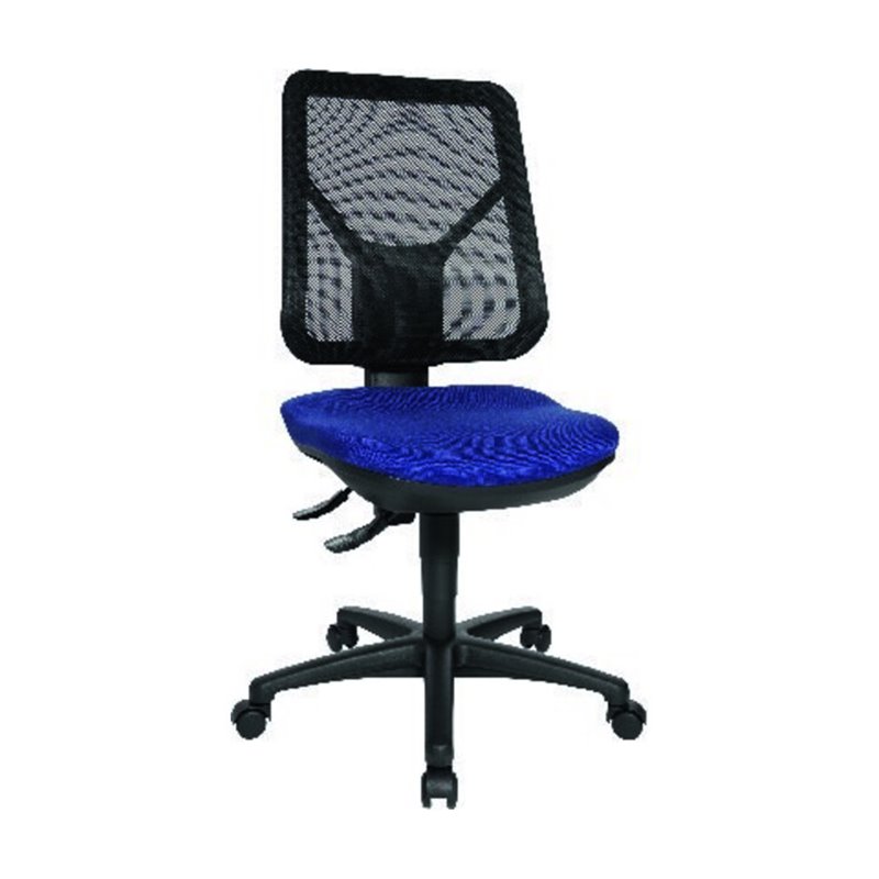 Topstar Bürodrehstuhl Sitzhöhe 430-510mm blau mit Lendenwirbelstütze ohne Armlehnen