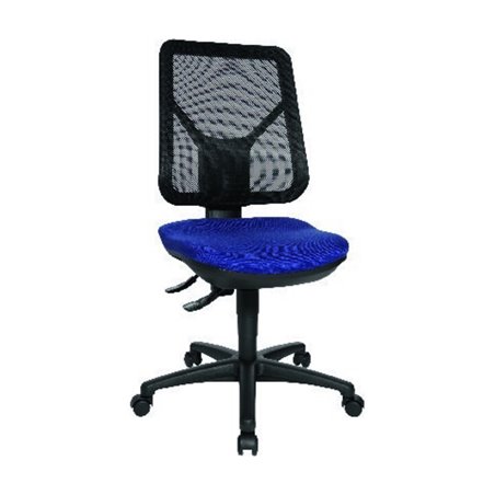 Topstar Bürodrehstuhl Sitzhöhe 430-510mm blau mit Lendenwirbelstütze ohne Armlehnen