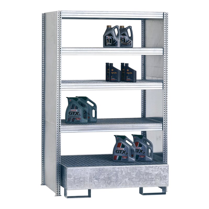 Regalwerk BERT Umweltregal Anbaufeld mit Vollblech-Seitenwand