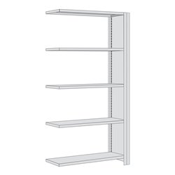 Regalwerk BERT Umweltregal Anbaufeld mit Vollblech-Seitenwand