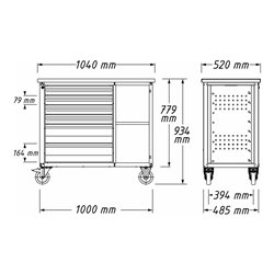 HAZET Fahrbare Werkbank 177W