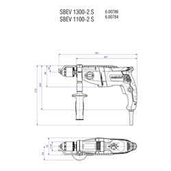 Metabo Schlagbohrmaschine SBEV 1300-2 S metaBOX 145 L