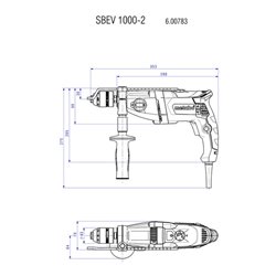 Metabo Schlagbohrmaschine SBEV 1000-2 metaBOX 145 L