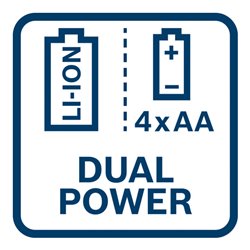 Bosch Kombilaser GCL 2-50 C mit 4 x 1,5-V-LR6-(AA)-Batterien RM 2 BT 150