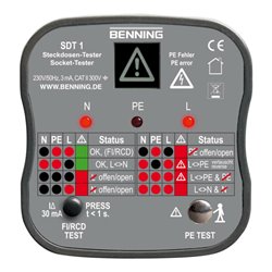 Benning Steckdosentester mit Fingerkontakt BENNING SDT 1