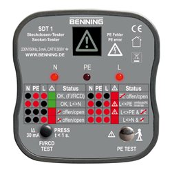 Benning Steckdosentester mit Fingerkontakt BENNING SDT 1