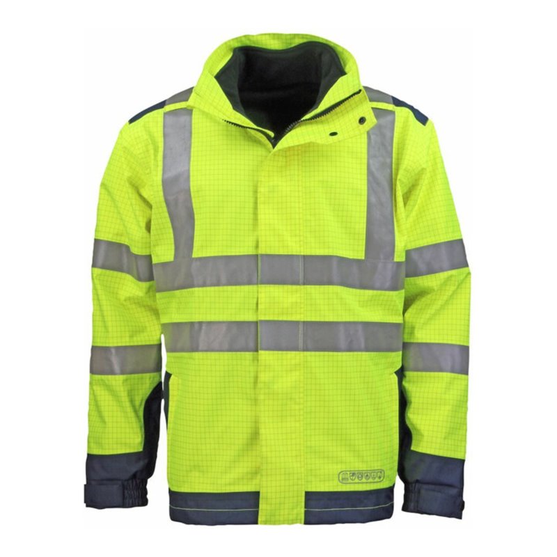 Wetter-,Flamm- u.Warnschutzjacke Gr.XXL gelb/blau ASATEX