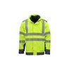 Wetter-,Flamm- u. Warnschutzjacke Gr. L gelb/blau 98% Poyester/2% Carbon