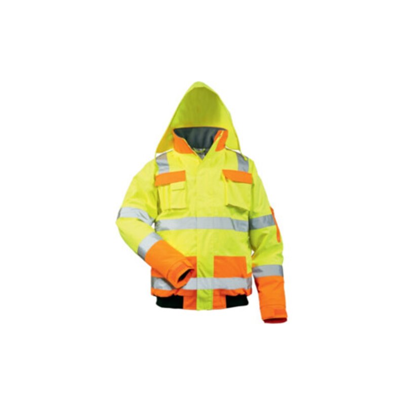 Warnschutz-Pilotenjacke Mats Gr. M gelb/orange 100% PES Feldtmann