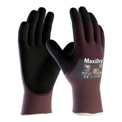 Handschuhe MaxiDry® 56-425 Gr.10 lila/schwarz Nyl.EN 388 PSA II ATG