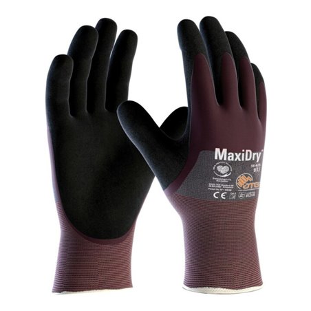 Handschuhe MaxiDry® 56-425 Gr.10 lila/schwarz Nyl.EN 388 PSA II ATG