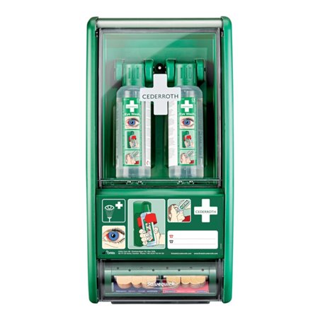 Augenspülstation 2 x 0,5 l,1 x Pflasterspender CEDERROTH