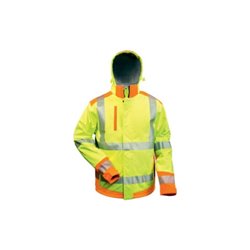 Warnschutzsoftshelljacke Rickmer Gr.L gelb/orange FELDTMANN