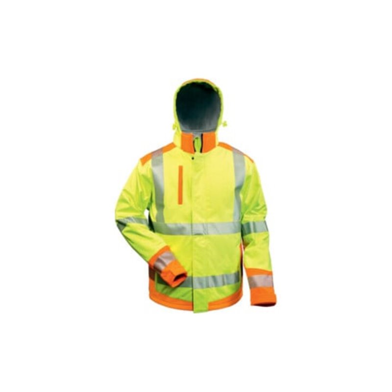 Warnschutzsoftshelljacke Rickmer Gr.L gelb/orange FELDTMANN