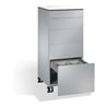 C+P Catering-Caddy Asisto mit Abfallsammler, H1150xB500xT600mm Weißaluminium