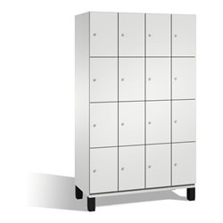 C+P Fächerschrank Cambio auf Füßen, 16 Fächer, H1980xB1200xT525mm Front Lichtgrau Korpus Lichtgrau