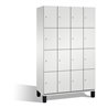 C+P Fächerschrank Cambio auf Füßen, 16 Fächer, H1980xB1200xT525mm Front Lichtgrau Korpus Lichtgrau