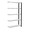 Schulte Anbauregal Stecksystem MULTIplus85, 5 Fachböden, einseitig nutzbar, Tiefe 300 mm, Aussteifung durch Kreuzstrebe, mit Ans