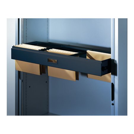 C+P Hängerahmen für Hefter DIN A4, für Aktenschrank mit Rollladen B1200xT420mm Farbe Schwarzgrau