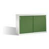 C+P Akten-Sideboard Acurado mit Schiebetüren, 2 x 2 Ordnerhöhen, H1000xB1600xT500mm Front Resedagrün Korpus Lichtgrau