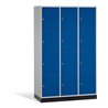 C+P Schließfachschrank Intro XL, 12 Fächer, H1950xB1220xT600mm Front Enzianblau Korpus Lichtgrau