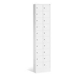 C+P Kleingefachschrank Intro mit 20 Fächern, H1950xB460xT200mm Front Lichtgrau Korpus Lichtgrau