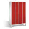 C+P Fächerschrank Classic auf Füßen, 20 Fächer, H1850xB1190xT500mm Front Rubinrot Korpus Lichtgrau
