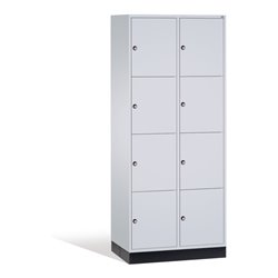 C+P Schließfachschrank Intro XL, 8 Fächer, H1950xB820xT600mm Front Lichtgrau Korpus Lichtgrau
