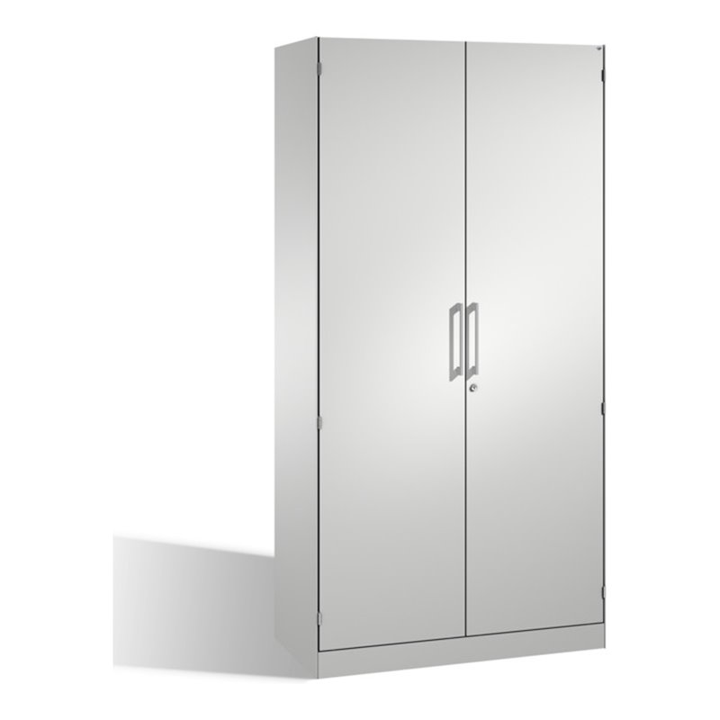 C+P Aktenschrank Asisto mit Drehtüren, 5 Ordnerhöhen, H1980xB1000xT435mm Front Lichtgrau Korpus Lichtgrau