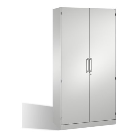 C+P Aktenschrank Asisto mit Drehtüren, 5 Ordnerhöhen, H1980xB1000xT435mm Front Lichtgrau Korpus Lichtgrau