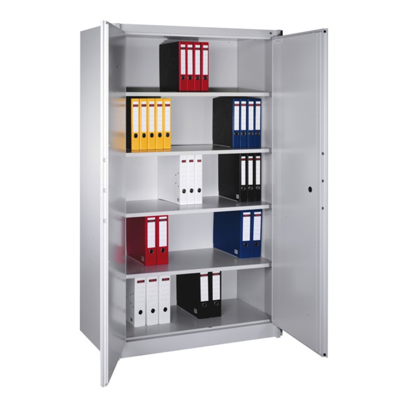 C+P Feuerschutzschrank Certos, 5 Ordnerhöhen, H1950xB1200xT500mm Front Lichtgrau Korpus Lichtgrau