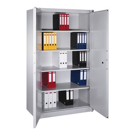 C+P Feuerschutzschrank Certos, 5 Ordnerhöhen, H1950xB1200xT500mm Front Lichtgrau Korpus Lichtgrau