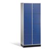 C+P Schließfachschrank Intro, 8 Fächer, H1950xB820xT500mm Front Enzianblau Korpus Lichtgrau