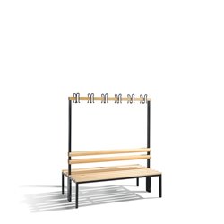 C+P Doppelseitige Garderobenbank Basic, H1650xB1500xT756mm Farbe Gestell Schwarzgrau