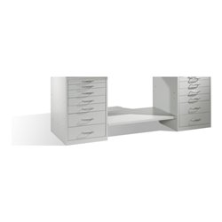 C+P Ablageboden für Werkbank mit zwei Standschränken B2000mm Farbe Lichtgrau