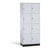 C+P Schließfachschrank Intro, 8 Fächer, H1950xB820xT500mm Front Lichtgrau Korpus Lichtgrau