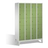 C+P Fächerschrank Classic auf Füßen, 20 Fächer, H1850xB1190xT500mm Front Resedagrün Korpus Lichtgrau