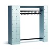 C+P Offene Garderobe mit Schließfächern für 15 Personen, H1950xB2100xT480mm Front Lichtgrau Korpus Lichtgrau