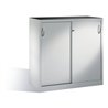 C+P Schwerlast-Beistellschrank mit Schiebetüren, 2 Böden, H1200xB1200xT500mm Front Lichtgrau Korpus Lichtgrau