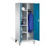 C+P Wäsche-Spind Classic auf Füßen, 2 Abteile, H1850xB810xT500mm Front Lichtblau Korpus Lichtgrau