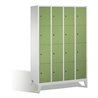 C+P Fächerschrank Classic auf Füßen, 16 Fächer, H1850xB1190xT500mm Front Resedagrün Korpus Lichtgrau