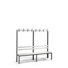 C+P Garderobenbank Basic, H1650xB1960xT403mm Farbe Sitzleisten Lichtgrau Farbe Gestell Schwarzgrau