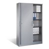 C+P Aktenschrank Asisto mit Schiebetüren, 5 Ordnerhöhen, H1980xB1200xT435mm Weißaluminium