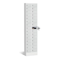 C+P Kleingefachschrank Intro mit 30 Fächern, H1950xB460xT200mm Front Lichtgrau Korpus Lichtgrau